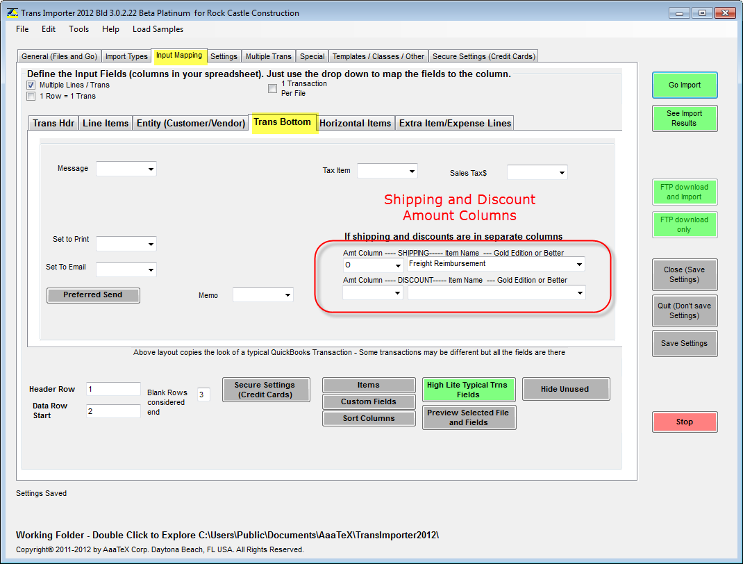 QuickBooks Excel Import