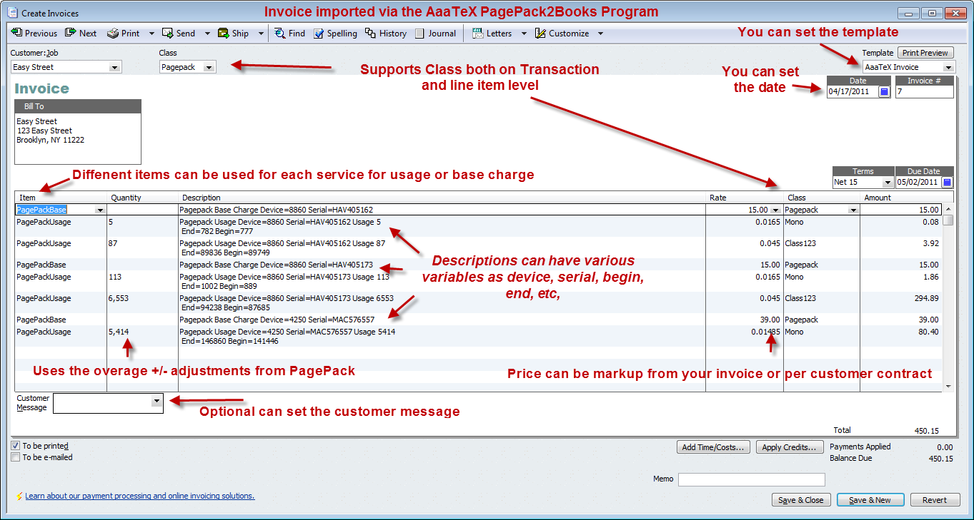 Xerox PagePack to QuickBooks