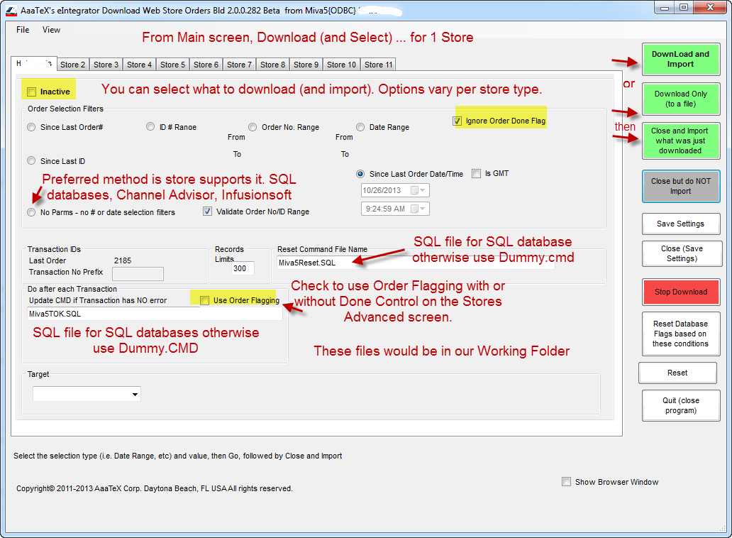 Download orders from Web Store into QuickBooks