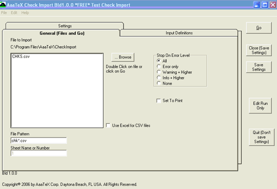 AaaTeX - QuickBooks Check Import